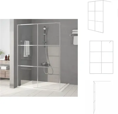 Zdjęcie produktu dla vidaXL Parawan prysznicowy do kabiny prysznicowej srebrny 140x195 cm ESG szkło przezroczyste - Parawany prysznicowe
