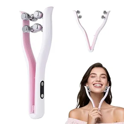 Produktbild von Gesichtsroller mit EMS Technologie – Multifunktionaler Gesichtslifter & Massagegerät, V-Linien Straffungsgerät, Wiederaufladbar, 3 Modi