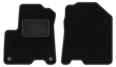 Image de Tapis de sol avant velours sur-mesure pour KIa eNiro / Niro EV (2016-, crossover) noir, jeu 2 pièces, fixations - STANDRAD