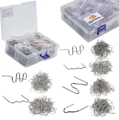 Obrázok produktu pre Rosfix Plastové Spony, 6 Druhov, 1200 Kusov v Plastovej Krabičke