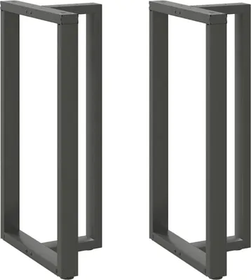 Obrázok produktu pre Nohy barového stola v tvare T, 2 ks, antracitové, 60x35x(110-111) cm, oceľ