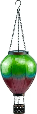 Produktbild von LED XL Solar Laterne Heißluftballon Windlicht Metallgestell Dekoration Garten