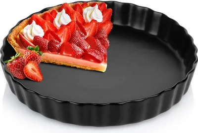 Produktbild von Tarteform aus Keramik, schwarz, 24,5 cm