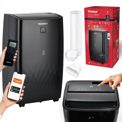 Produktbild von Webber 9000 BTU 4-in-1-Klimaanlage mit WLAN, Heizfunktion, Luftentfeuchter und Fernbedienung für 43 m²