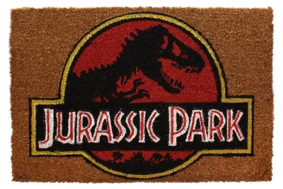 Fußmatte Jurassic Park Logo 60x40 cm, schwarz, rutschfest