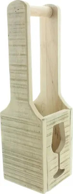 Produktbild von Frank Flechtwaren Flaschenhalter Wein 512028 Getränkehalter Holz Geschenk für Freunde