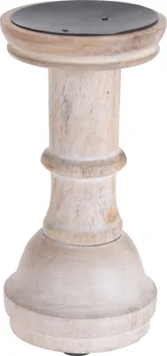 Produktbild von Kerzenständer - Beige - Mangoholz - H 20 cm - gewischt