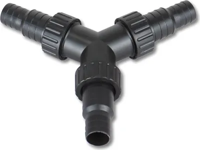 Produktbild von SunSun Y Verteiler 20/25mm (3/4" / 1") mit Stufentüllen zur Verbindung von z.B. Pumpen und Filtern für Teichpumpen und Wasserläufe
