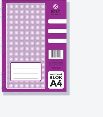 Obrázok produktu pre Blok, A4, s bočnou väzbou, linajkový, 50 listov