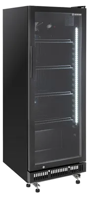 Produktbild von Getränkekühlschrank GKSE230, 230 Liter Kühlraumvolumen, 4 verstellbare Einlegeböden, Innenbeleuchtung, Abschließbar, Schwarz