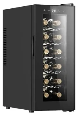 Zdjęcie produktu dla Cecotec 1250, Termoelektryczna chłodziarka do wina, Wolnostojący, 12 butel., 65 W, E, Czarny