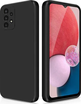 Produktbild von Silikon Hülle für Samsung Galaxy A13 4G Flüssigsilikon Dünn Gel Gummi Matt Kratzfeste Schutzhülle Schwarz