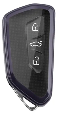 Immagine prodotto di Custodia per chiavi auto in TPU, colore viola e nero, compatibile con VW Golf 8, 8.5, ID.3, ID.4, ID.5, ID.7