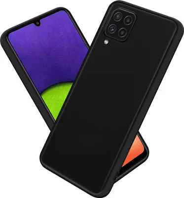 Immagine prodotto di Cadorabo cover per Samsung Galaxy A22 4G / M22 / M32 4G cover protettiva in nero cover per telefono cellulare cover protettiva ibrida custodia TPU