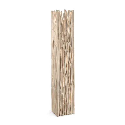 Produktbild von Industrial-Minimal Driftwood Stehleuchte Braunes Holz 2 Lichter E27