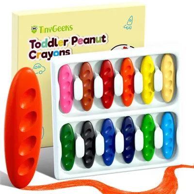 12er-Set Pinda-Kinderkreiden, ungiftig, waschbar, 1–8 Jahre