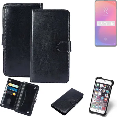 Produktbild von K-S-Trade 360° Hülle kompatibel mit Xiaomi Redmi 7 schwarz Kunstleder Case BookCase WalletCase Kunstlederederhülle Handyhülle, Rundumschutz Bumper