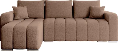 Produktbild von MIRJAN24 Ecksofa Pufetto Boucle, Eckcouch mit Bettkasten und Schlaffunktion, Stilvoll Polstersofa, L-Form (Farbe: Lambi 04)