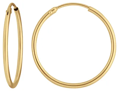 Paar-Ohrringe-Creolen-rund-schlicht-aus-333-Gelbgold-24x1-5mm