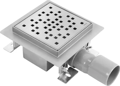 Produktbild von Rea Duschrinne DOTS 120x120 Nickel Brush