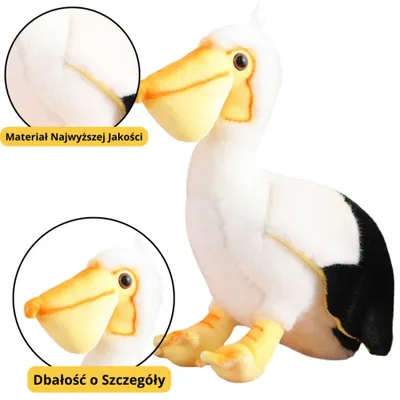 Image de Peluche oiseau pélican mascotte câlins 24Cm