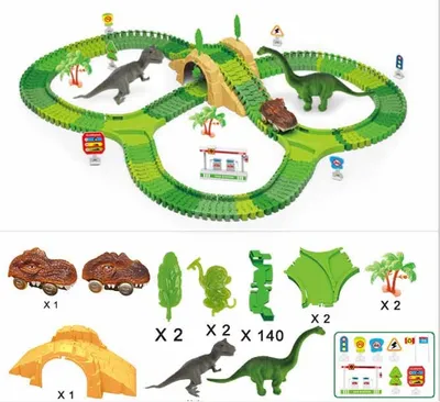Produktbild von Dinosaurier-Themenpark – Dino-Strecke mit 153 Elementen