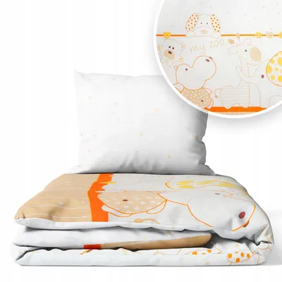 Produktbild von Ankras My Zoo Orange Kinder Bettwäsche Set 160x100 cm