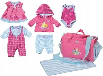 Produktbild von BABY born 822784 Bekleidungsset für Puppen 43 cm mit Tasche