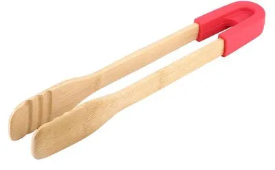 Productafbeelding van Houten grillspies - 30 cm lang - antislip - houten handvat - grillspies - keukenspiraal
