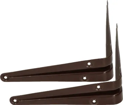 Produktbild von KOTARBAU® 2er Set Regalwinkel 225x200 mm Regalträger Regalhalter für Wandmontage Braun