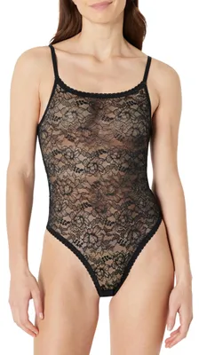 Obrázek produktu pro A. Dámské body z elastické krajky, černá barva, velikost 38