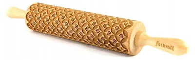 Produktbild von Folkroll Gravierter Teigroller mit Motiv für Kuchen 43 cm