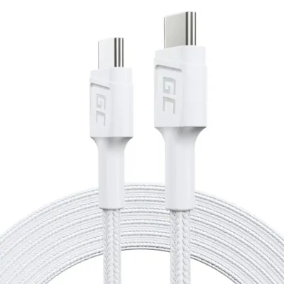 Obrázek produktu pro Green Cell KABGC29W, 2 m, USB C, USB C, USB 3.2 Gen 1 (3.1 Gen 1), 0,48 Gbit/s, Bílá