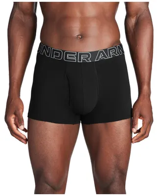 Obrázok produktu pre Pánske boxerky Under Armour Charged Bavlna, šírka 7,6 cm, balenie 3 kusov, čierna farba, pevná tkanina