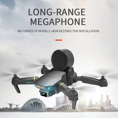 Zdjęcie produktu dla Megafon Dron Narrator do transmisji z kamery z głośnikiem Odległość sterowania Czarny