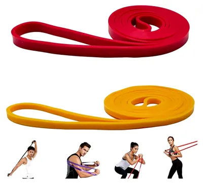 Produktbild von Widerstandsbänder für Fitness mit 2 Widerstandsstufen für Krafttraining, Yoga und Physiotherapie