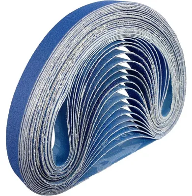 Obrázok produktu pre Brúsne pásy Zirkón-korund, 20 x 520 mm, 21 kusov, zrniteľnosť 60-320, vhodné na drevo, kov, kameň, plast