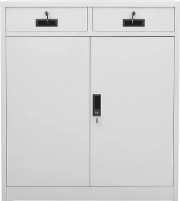 Produktbild von vidaXL Büroschrank Hellgrau 90x40x102 cm Stahl