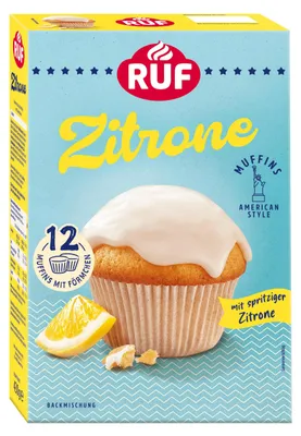 Produktbild von RUF Muffins Zitrone Backmischung
