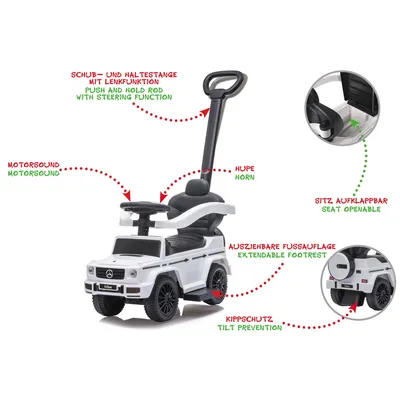 Produktbild von Jamara Rutscher Mercedes-Benz G350d 3in1 weiß