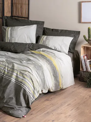 Produktbild von L'Essentiel Linge de Maison, Taron - Mink, Ranforce Single XXL Bettbezug-Set (DE), Nerz, 100 % BAUMWOLLE RANFORCE, 155 x 220 cm