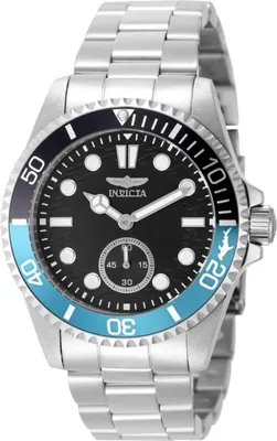 Obrázek produktu pro Invicta Pro Diver 49437 Pánské Hodinky - Quartz Hnutí - Nerezová Ocel s Černým Ciferníkem - 43 mm