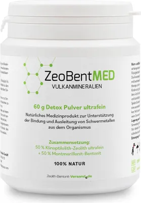 Produktbild von ZeoBent MED Detox-Pulver ultrafein 60g - Medizinprodukt