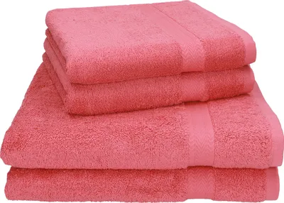 Produktbild von Betz 4-tlg. Handtuch-Set PREMIUM - 2 Liegetücher 2 Handtücher 100% Baumwolle  Farbe: himbeere