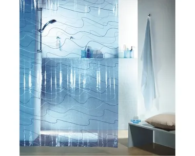 Immagine prodotto di Tenda da doccia spirella Pool blu 180 x 200 cm