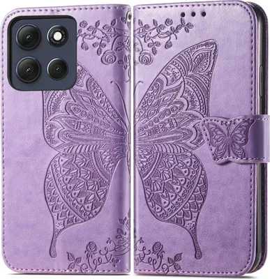 Produktbild von Motorola Moto G86 Hülle - Coverup Schmetterling Klapphülle - Violett