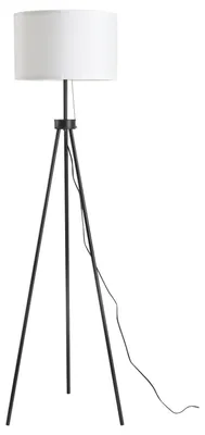 Obrázek produktu pro Stojací Lampa Moderní Stojací Lampa E27, Ocel & Polyester, Černá & Bílá, 37X37X152Cm