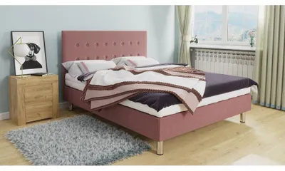 Obrázok produktu pre Čalúnená manželská posteľ 160x200 NECHLIN 3 - ružová