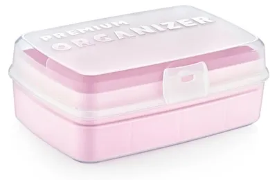 Immagine prodotto di Contenitore per il pranzo con 2 scomparti - Contenitore con coperchio, 2 L, rosa