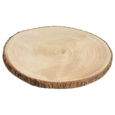 Obrázek produktu pro Vilde dřevěný disk | servírovací podnos | servírovací prkénko | podtácek na talíře dekorativní s kůrou 27,5x2 cm
